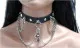 Chain and Cross Faux Leather Choker