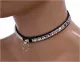 Faux Leather Choker with Mini Pyramide Studs & Ring