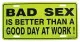 Bad sex Blechschild - 30cm x 15cm