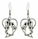 Totenköpfe Herz Ohrringe