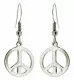 Peace Symbol Drop Earrings