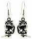 Skull Snake Drop Earrings