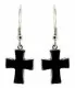 Kreuz Ohrringe Schwarz