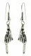 Earrings Skeleton Evil Hand