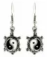 Yin Yang Emblem Drop Earrings