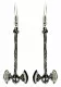 Earrings Axe Skull