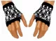 Hand Mittens Black & White Skulls