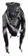 Tactical Shemagh Scarf Black White Knuckles