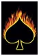 Posterfahne Flaming Ace of Spades