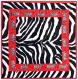 Bandana Head Wrap Scarf Red Zebra