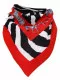 Bandana Head Wrap Scarf Red Zebra