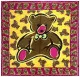 Bandana Head Scarf Pink Teddy Bear