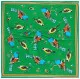Green Bandana Head Wrap Scarf Birds