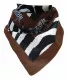 Bandana Head Wrap Scarf Brown Zebra