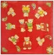 Bandana Head Scarf Teddy Bear Family