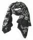 Cotton Polyester Scarf Black & White