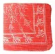 Cotton Polyester Scarf Red & Silver