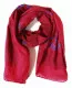 Printed Cotton Scarf Red Paisley
