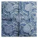 Printed Cotton Scarf Blue Retro
