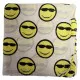 Printed Cotton Scarf Happy Face White