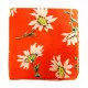 Printed Cotton Scarf Flower Orange