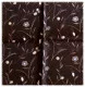 Printed Polyester Scarf Brown Flower Pattern