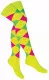 Over Knee Thigh Socks Yellow with Multicolour Squares