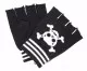 Rockabilly Winter Set | Beanie Gloves and Scarf - white Skulls on black base