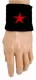 Sweatband Black With Red Star