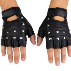 Lederhandschuhe Flachnieten