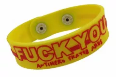 Silicone Armband - Yellow Fuck You