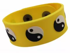 Silicone Armband - Yin Yang Yellow