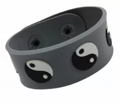 Silicone Armband - Yin Yang Grey