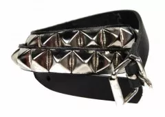 Pyramidennietengürtel 1-reihig - Ledergürtel