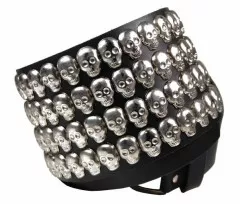 Skull studded belt 4 row