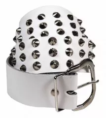 White Belt - 3 R. Pointed Rivets