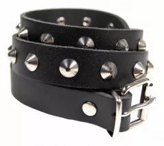 Conical Studded Leather Belt 1 row