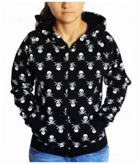 Gothic Hoodie - Skulls & Swords