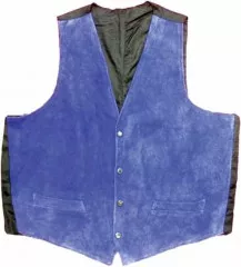 Leather Vest - Blue