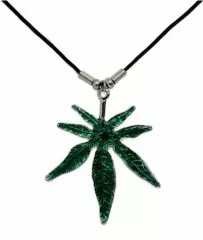 Halskette Motiv Hanfblatt Anhänger