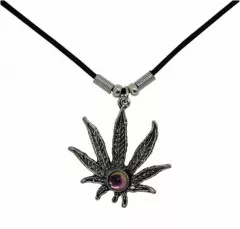 Halskette Hanfblatt Anhänger