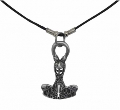 Chain Thors Hammer with Tribal Pattern