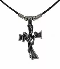Necklace Skeleton climbs Cross