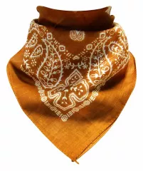 Bandana Head Scarf Paisley Light Brown