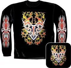 Sweatshirt - Flame Stars Skull