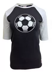 Damen Top Schwarz Fußball