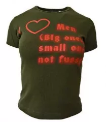 Army Green Top I Love Men