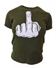 Armee grünes Top Stinkefinger