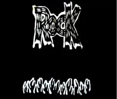 Black printed Scarf - Rock Design