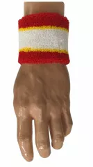 Sweatband White Red